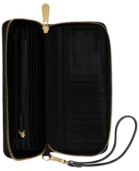 michael kors wallet jet set continental black